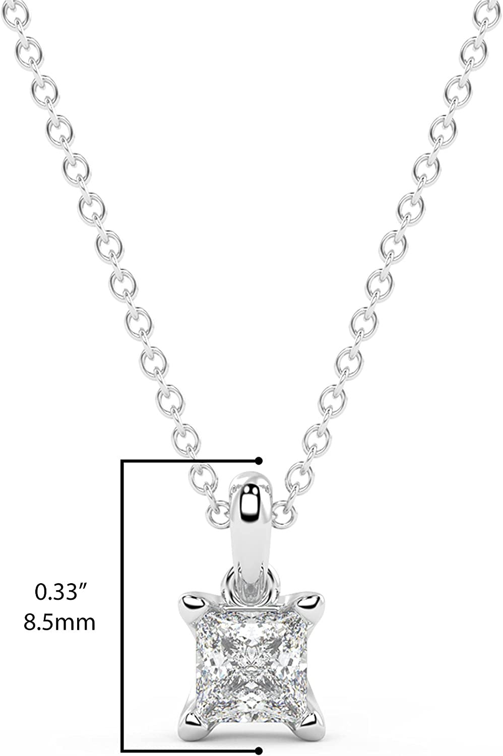 Glimmer Princess Solitaire Pendant Jewellery India Online - CaratLane.com